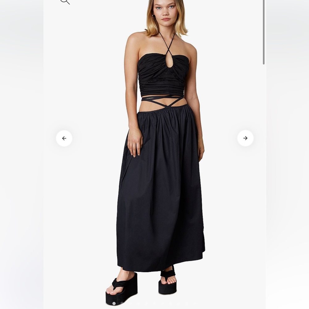 Nia “shirin” strappy black skirt size xs NWOT